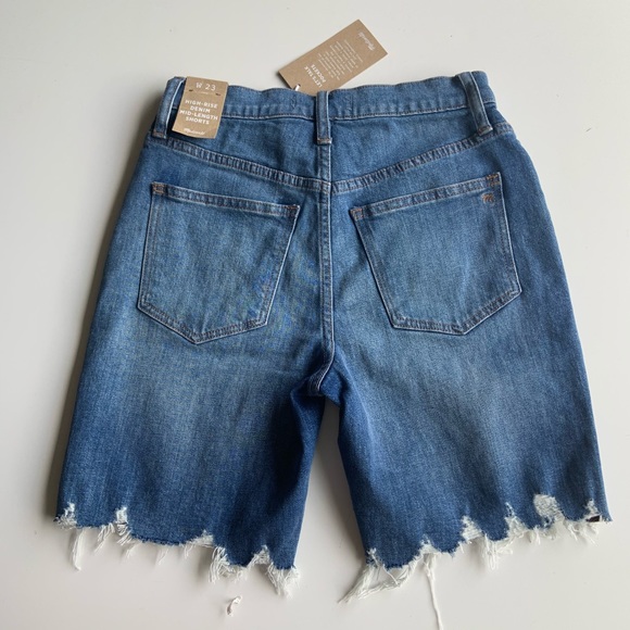 madewell high rise mid length jeans short - Picture 3 of 8